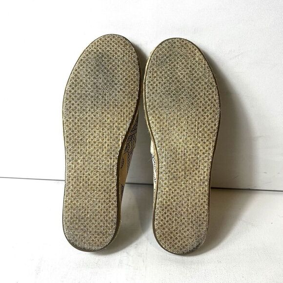 TOMS Rope Print Loafers Womens 8.5 Cream Black Slip On Shoe Flats Comfort Casual - Picture 9 of 10
